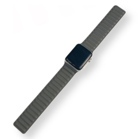 Кожаный ремешок для Apple Watch 42/44/45mm Leather Link Charcoal grey